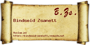 Bindseid Zsanett névjegykártya